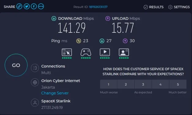 Ganti Ke Starlink, Bye-Bye Internet Lemot