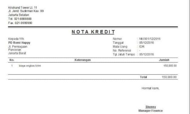 Rapikan Laporan Keuangan Dengan Nota Kredit: Ini Fungsinya