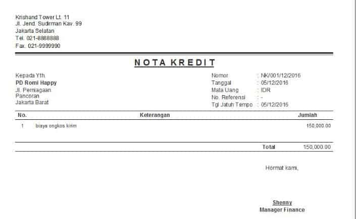 Rapikan Laporan Keuangan Dengan Nota Kredit: Ini Fungsinya